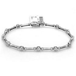 Bracelet 0.24 ctw Diamond 14K White Gold Fine Jewelry