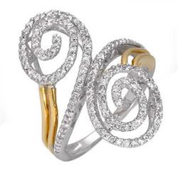 Ring 0.57 ctw Diamond 14K 2Tone Gold Fine Jewelry