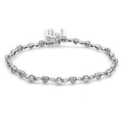 Bracelet 0.24 ctw Diamond 14K White Gold Fine Jewelry