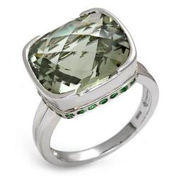 Ring 8.97 ctw G Amethyst / Tsavorite 14K Gold Jewelry