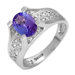 Ring 1.65 ctw Tanzanite & Diamond 14K Fine Jewelry