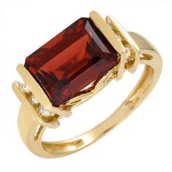 Ring 3.64 ctw Garnet & Diamond 14K Yellow Gold Jewelry