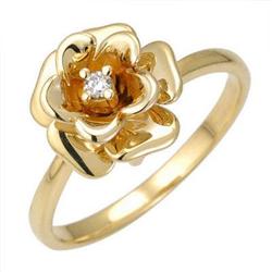 Ring 0.05 ctw Diamond 14K Yellow Gold Fine Jewelry