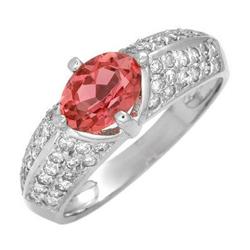 Ring 1.30ctw Pink Tourmaline & Diamond 14K Fine Jewelry