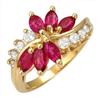 Image 1 : Ring 1.20 ctw Ruby & Diamond 14K Yellow Gold Jewelry