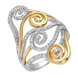 Fine Jewelry Ring 0.48 ctw Diamond 14K 2Tone Gold