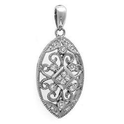 Fine Jewelry Pendant 0.13 ctw Diamond 14K White Gold