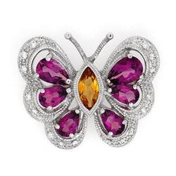 Pendant 1.83 ctw Amethyst / Citrine & Diamond 14K Gold