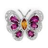 Image 1 : Pendant 1.83 ctw Amethyst / Citrine & Diamond 14K Gold