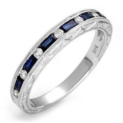 Ring 0.55 ctw Sapphire & Diamond 14K Gold Jewelry