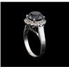 Image 4 : 4.95 ctw Black Diamond Ring - 14KT White Gold