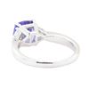 Image 3 : 2.58 ctw Tanzanite And Diamond Ring - 18KT White Gold