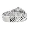 Image 4 : Rolex Mens Stainless Black Baguette Diamond Lugs Oyster Perpetual Datejust Wrist