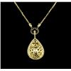 Image 1 : 2.30 ctw Diamond Necklace - 14KT Yellow Gold