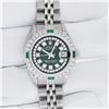 Image 3 : Rolex Ladies Stainless Steel 26MM Green Diamond Lugs Oyster Perpetual Datejust W