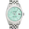 Image 1 : Rolex Mens Stainless Steel Blue Diamond 36MM Oyster Perpetual Datejust Wristwatc