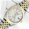 Image 2 : Rolex Mens Datejust 36 Silver Index Yellow Gold Fluted Oyster Perpetual Polished