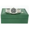 Image 8 : Rolex Mens Stainless Black Diamond 36MM Datejust Wristwatch Oyster Perpetual