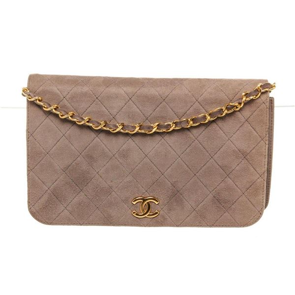 Chanel Brown Leather Full Flap Shoulder Bag