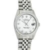 Image 2 : Rolex Mens Stainless Steel Mother Of Pearl Diamond 36MM Datejust Wristwatch