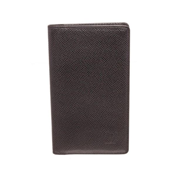 Louis Vuitton Brown Taiga Leather Checkbook Wallet