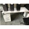 Image 2 : WHITE STEELCASE 5' COMPUTER TABLE