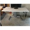 Image 2 : STEELCASE AIR TOUCH WHITE 5' MANUAL ADJUSTMENT SIT/STAND PROGRAMMERS TABLE