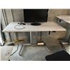 Image 2 : STEELCASE AIR TOUCH WHITE 5' MANUAL ADJUSTMENT SIT/STAND PROGRAMMERS TABLE