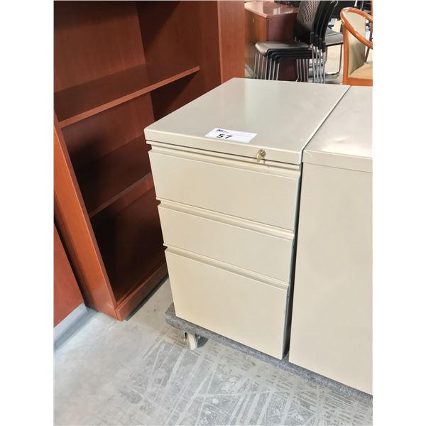 HERMAN MILLER GREY 3 DRAWER PEDESTAL