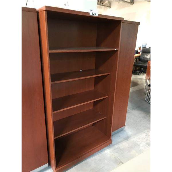 SMED CHERRY 6' ADJUSTABLE SHELF BOOKCASE