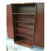 Image 2 : SMED CHERRY 6' ADJUSTABLE SHELF BOOKCASE