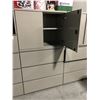 Image 2 : HERMAN MILLER GREY 3 DRAWER LATERAL FILE/DOUBLE DOOR COMBO