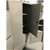 Image 2 : HERMAN MILLER GREY 2 DRAWER LATERAL FILE /DOUBLE DOOR COMBO