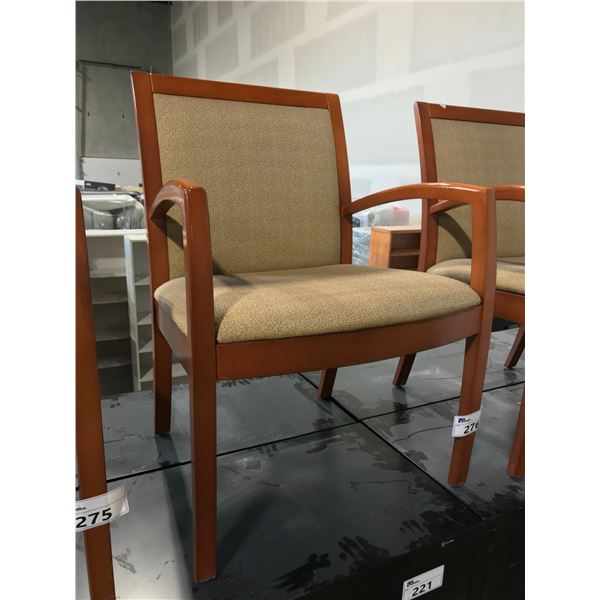 SMED CHERRY FRAMED/TAN CLIENT CHAIR