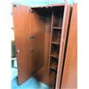 Image 2 : MAHOGANY 5.5' DOUBLE DOOR WARDROBE CABINET