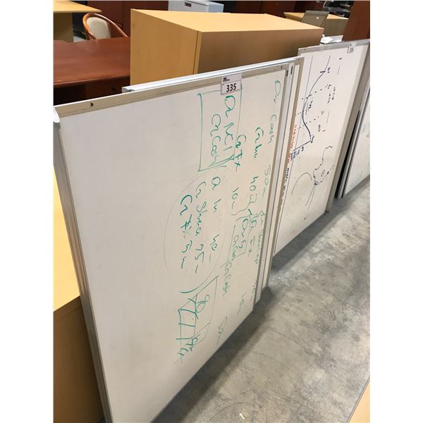 THREE 4' X 3' WHITEBOARDS