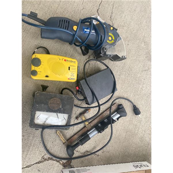 Assorted tools and radio