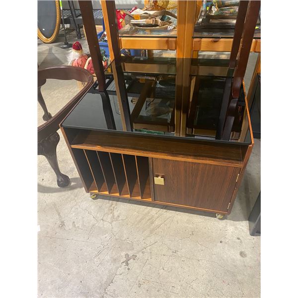 Coffee table with record storage