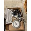 Image 1 : Computer cord and ape keyboard etc
