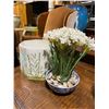 Image 1 : Planter and  artificial plant