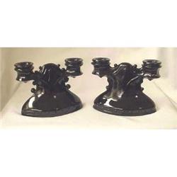 Candleholders Mt. Pleasant Pattern in Black #2183202