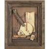 Image 1 : Banjo print 3D still life Shadow Box Folk Art #2183230