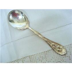 LOVELY SILVERPLATE SUGAR SPOON - CARNATIONS #2183323