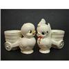 Image 1 : PAIR - BOY & GIRL CHICK - 2 FIGURAL EGG CUPS #2183327