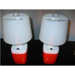 Modern set of plastic retro style table lamps! #2183377