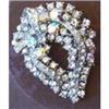 Image 1 : Rhinestone & AB Ribboned Wreath Brooch #2183428