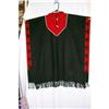 Image 1 : Vintage Red/Black Aztec Design Poncho #2183448