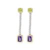 Image 1 : Gemstone & Diamond Dangle Earrings #2183476