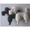 Image 1 : Art Deco Celluloid Poodle Dogs Brooch  #2183622