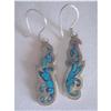 Image 1 : Silver 925 & Turquoise Inlay Dangle Chandelier #2183626